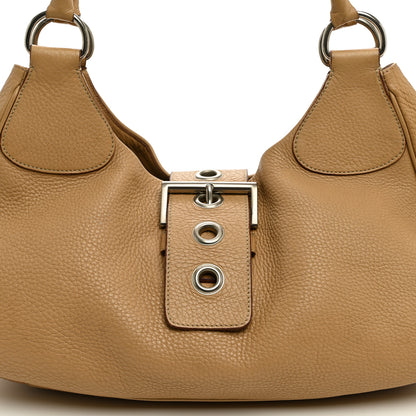 Prada Vitello Daino Moon Shoulder Bag  Sabbia 8 of 11