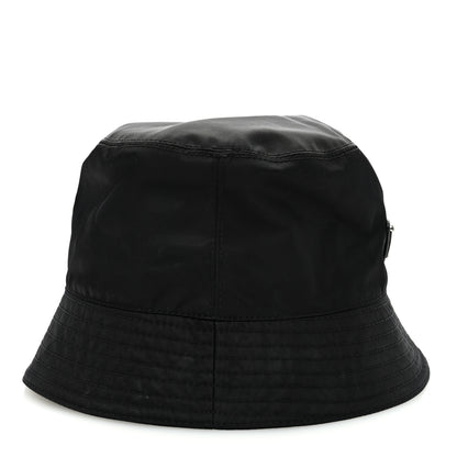 Prada Re-Nylon Metal Triangle Logo Womens Bucket Hat M Black 5 of 9
