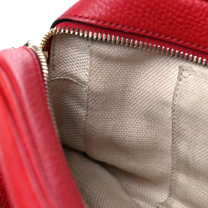 Gucci Pebbled Calfskin Small Soho Disco Bag Tabasco Red 15 of 20