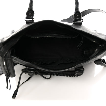 Balenciaga Chevre Black Metallic Edge Hardware S City Black 5 of 11
