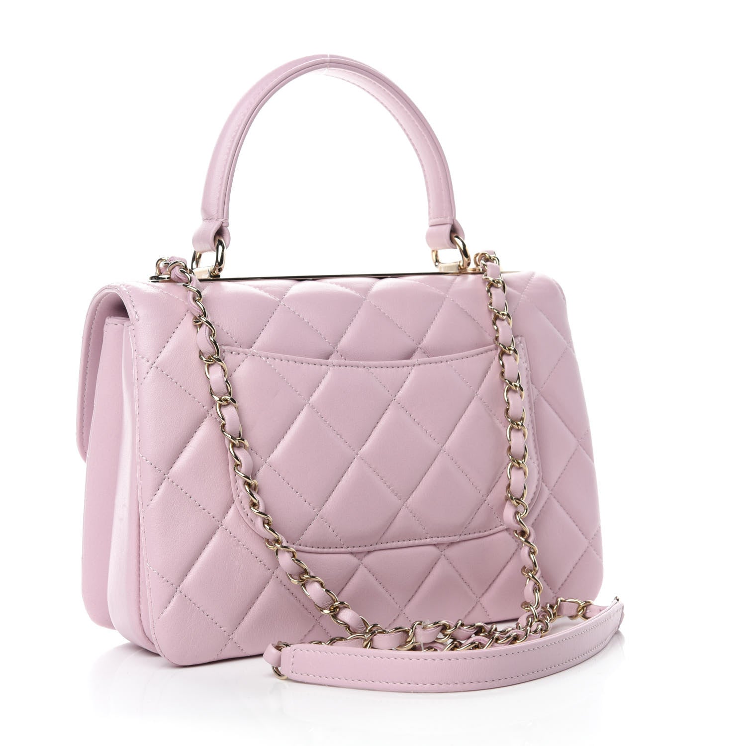 Chanel Lambskin Quilted Small Trendy CC Flap Dual Handle Bag Light Pink 3 of 11