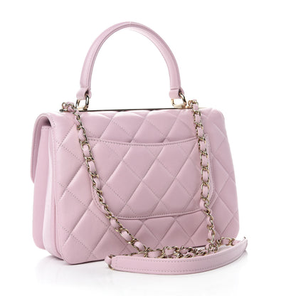 Chanel Lambskin Quilted Small Trendy CC Flap Dual Handle Bag Light Pink 3 of 11