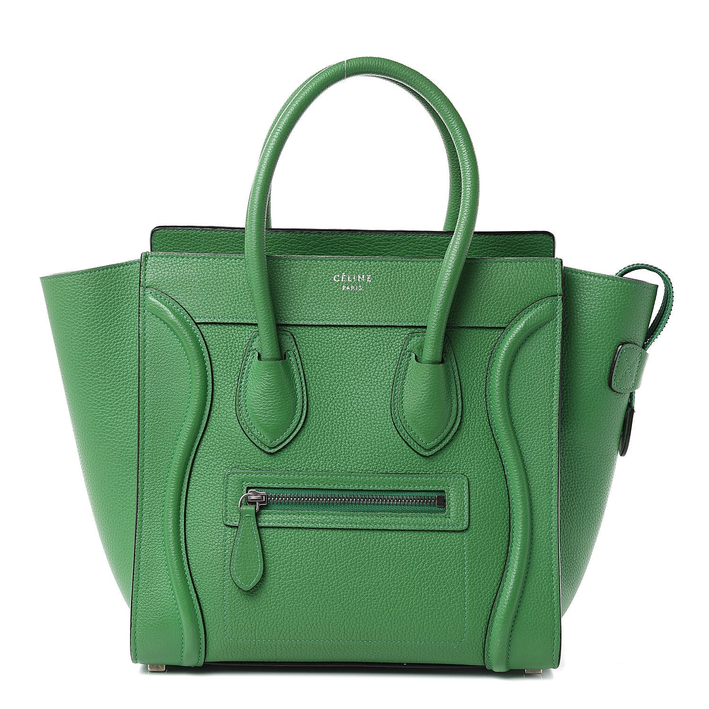 Drummed Calfskin Micro Luggage Mint