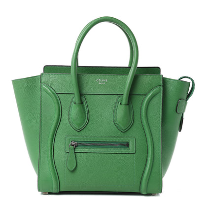 Celine Drummed Calfskin Micro Luggage Mint 1 of 18