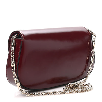 Gucci Shiny Calfskin Small Bamboo Night Bag Rosso Ancora 2 of 10