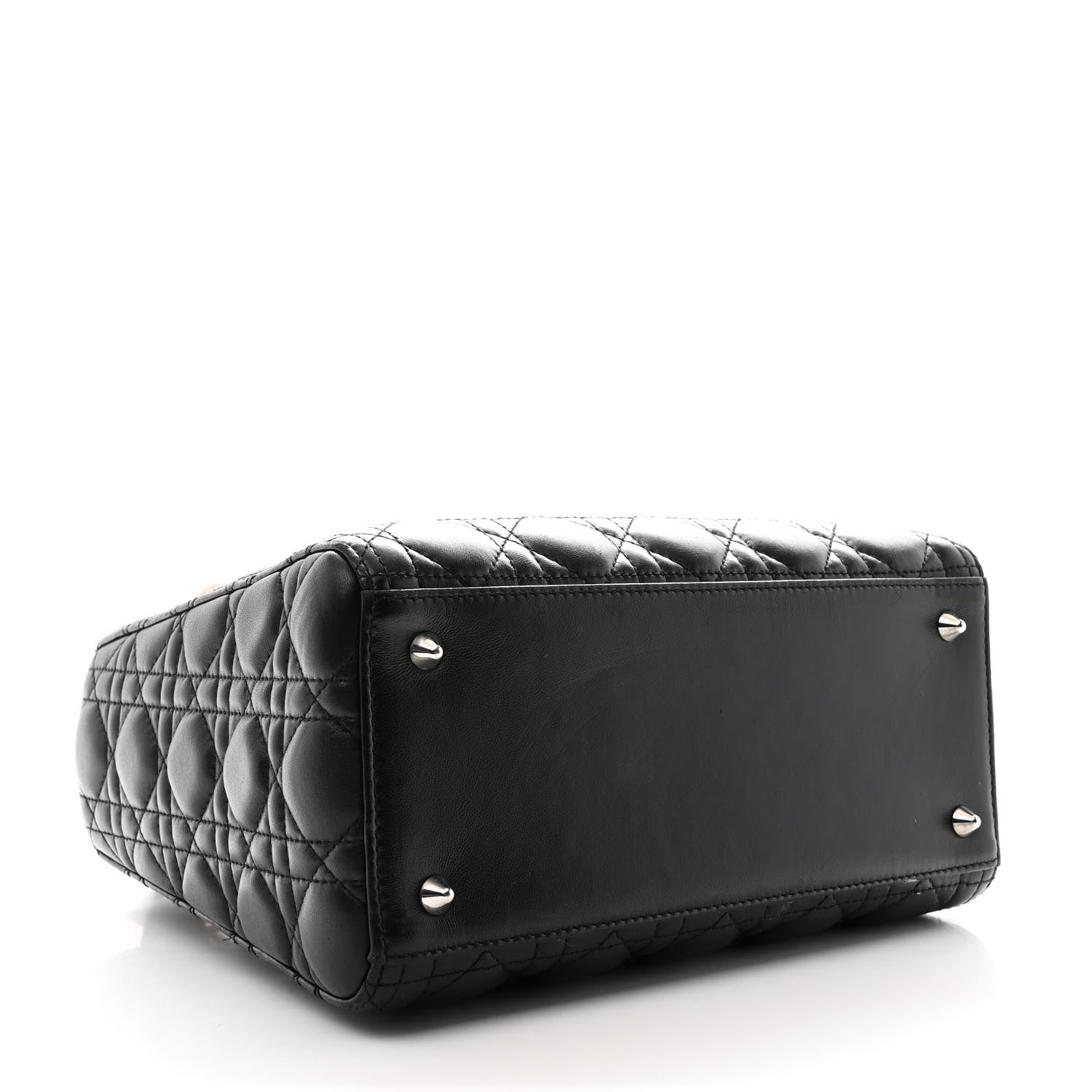 Christian Dior Lambskin Cannage Medium Lady Dior Black 4 of 11