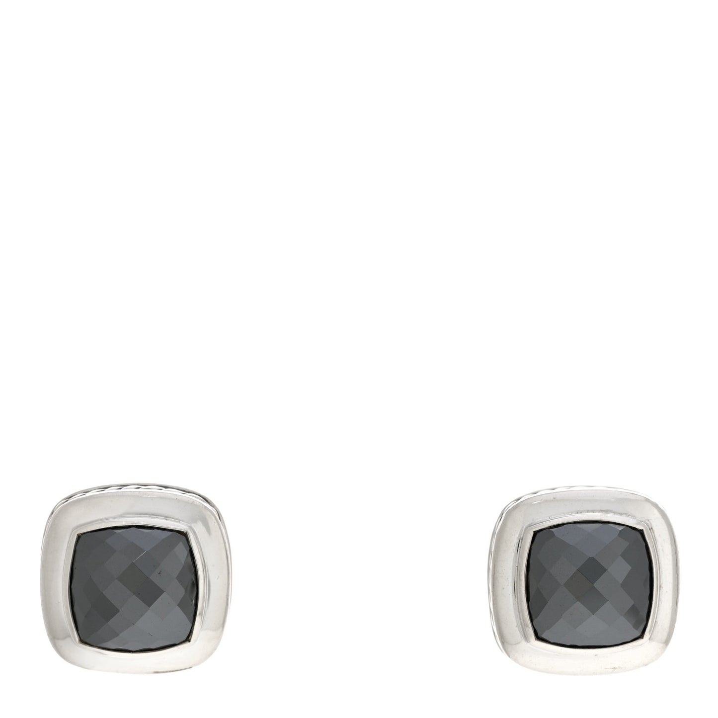 Sterling Silver Hematite 11mm Albion Earrings