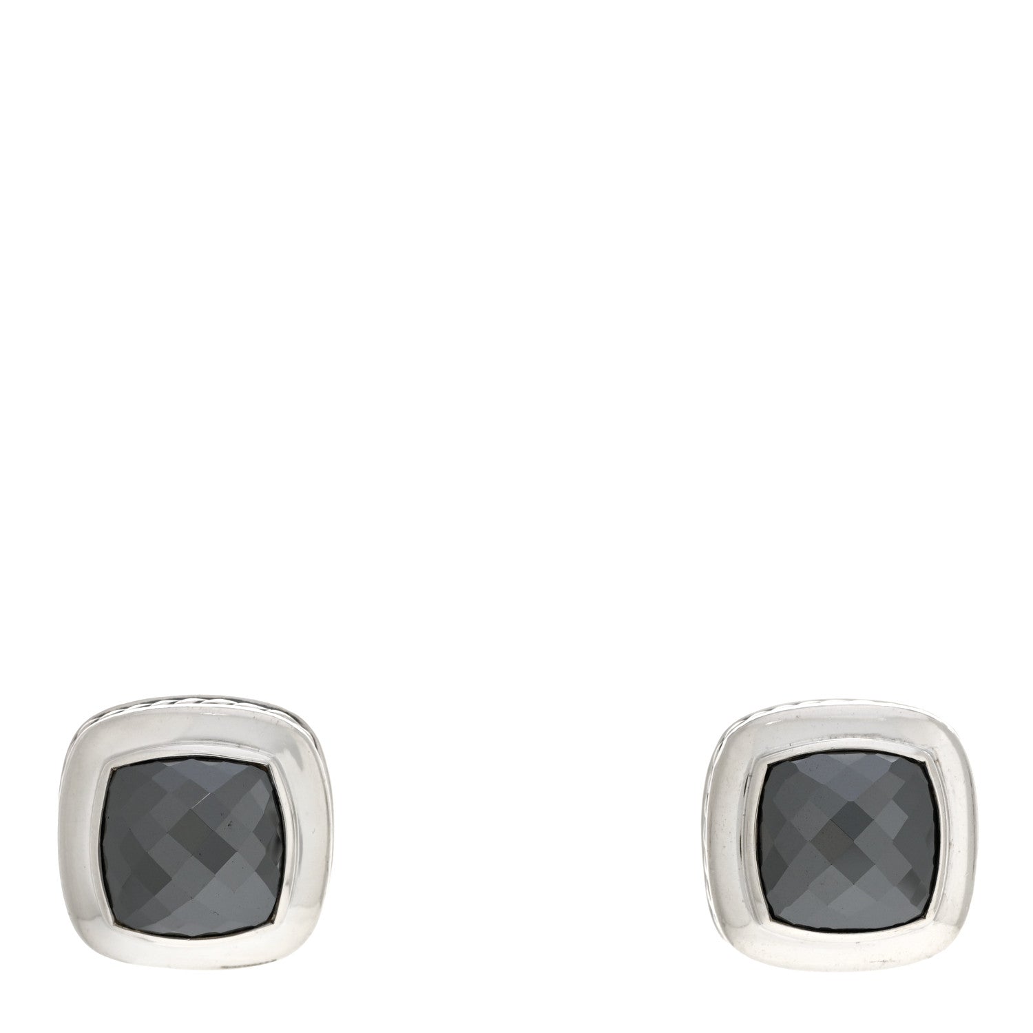 David Yurman Sterling Silver Hematite 11mm Albion Earrings 1 of 4