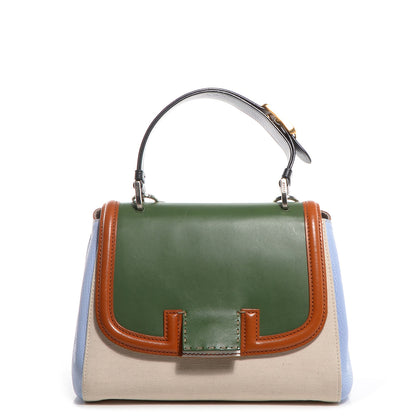 Fendi Leather Silvana Bag Green Orange Blue 1 of 12