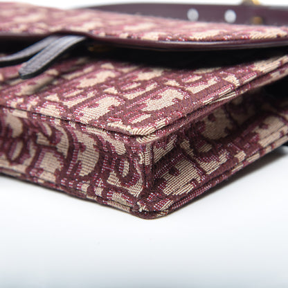 Christian Dior Oblique Saddle Belt Bag Bordeaux 6 of 10