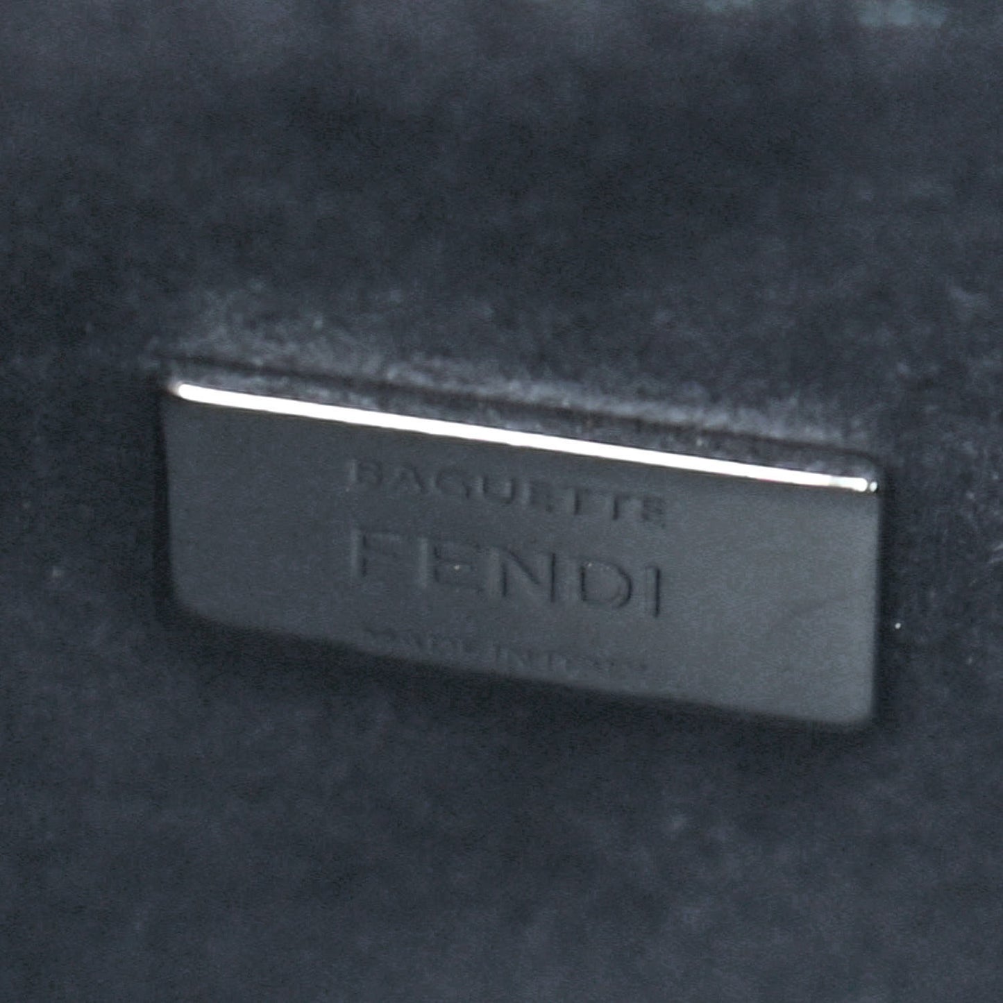 Vitello Dolce F is Fendi FF Embossed Micro Double Baguette Tobacco Black