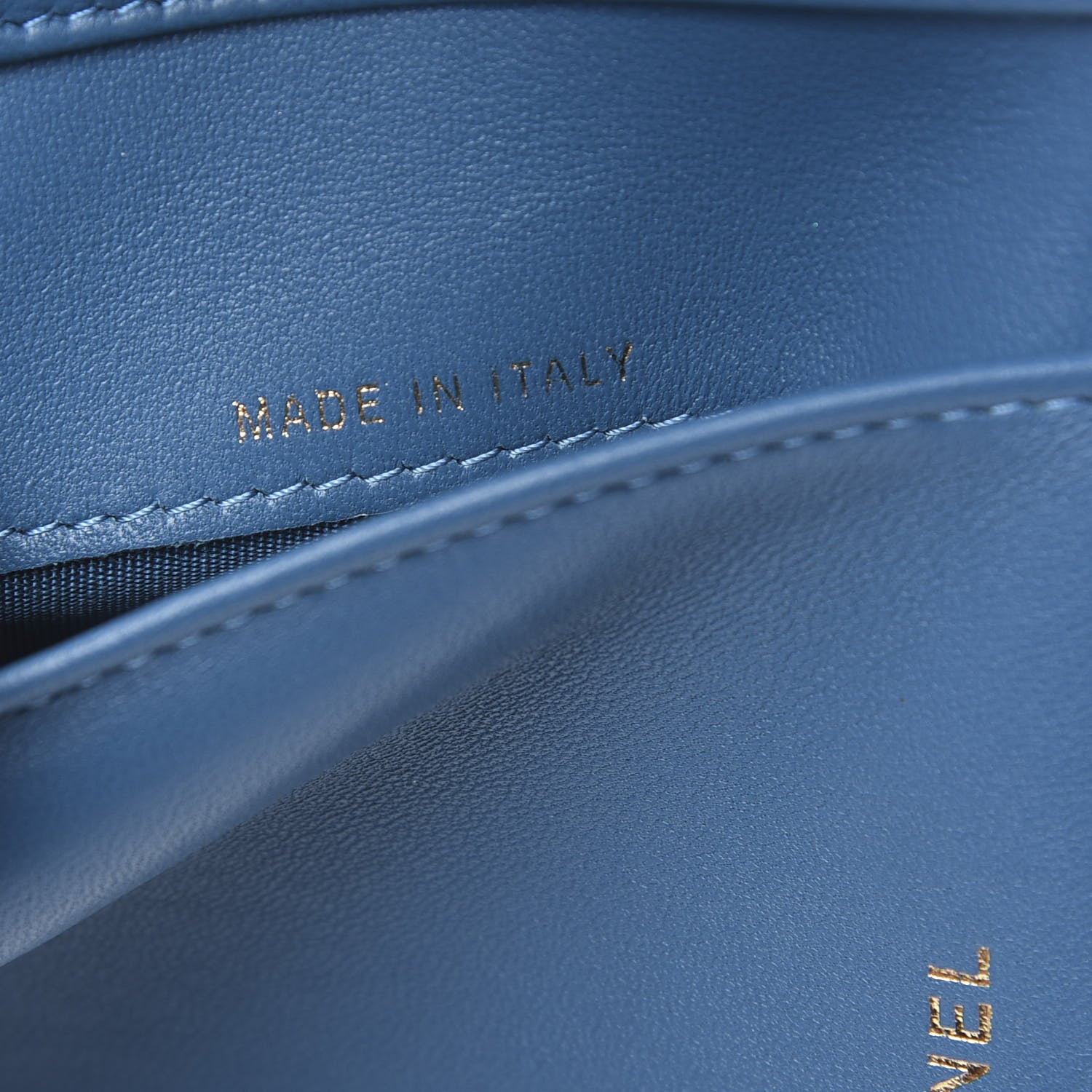 Chanel Lambskin Quilted Compact Boy Wallet Blue 6 of 8