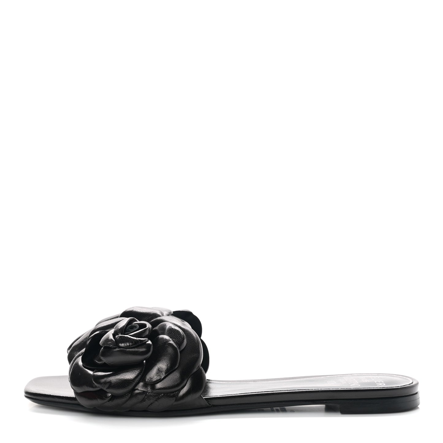 Nappa Atelier 03 Rose Edition Slide Sandals 38 Black