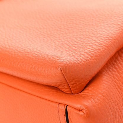 Mulberry Heavy Grain Calfskin Zipped Backpack Mandarin Orange 12 of 14