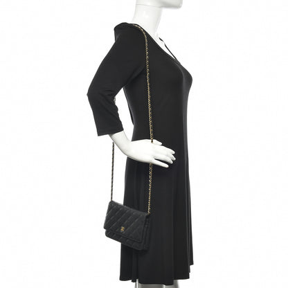 Chanel Caviar Quilted Wallet On Chain WOC Black 2 of 12