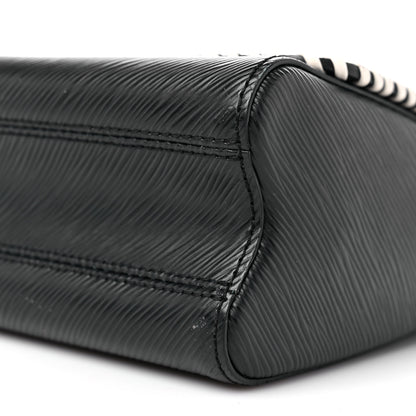 Louis Vuitton Epi Embroidered Twist Shoulder Bag MM Black 9 of 13