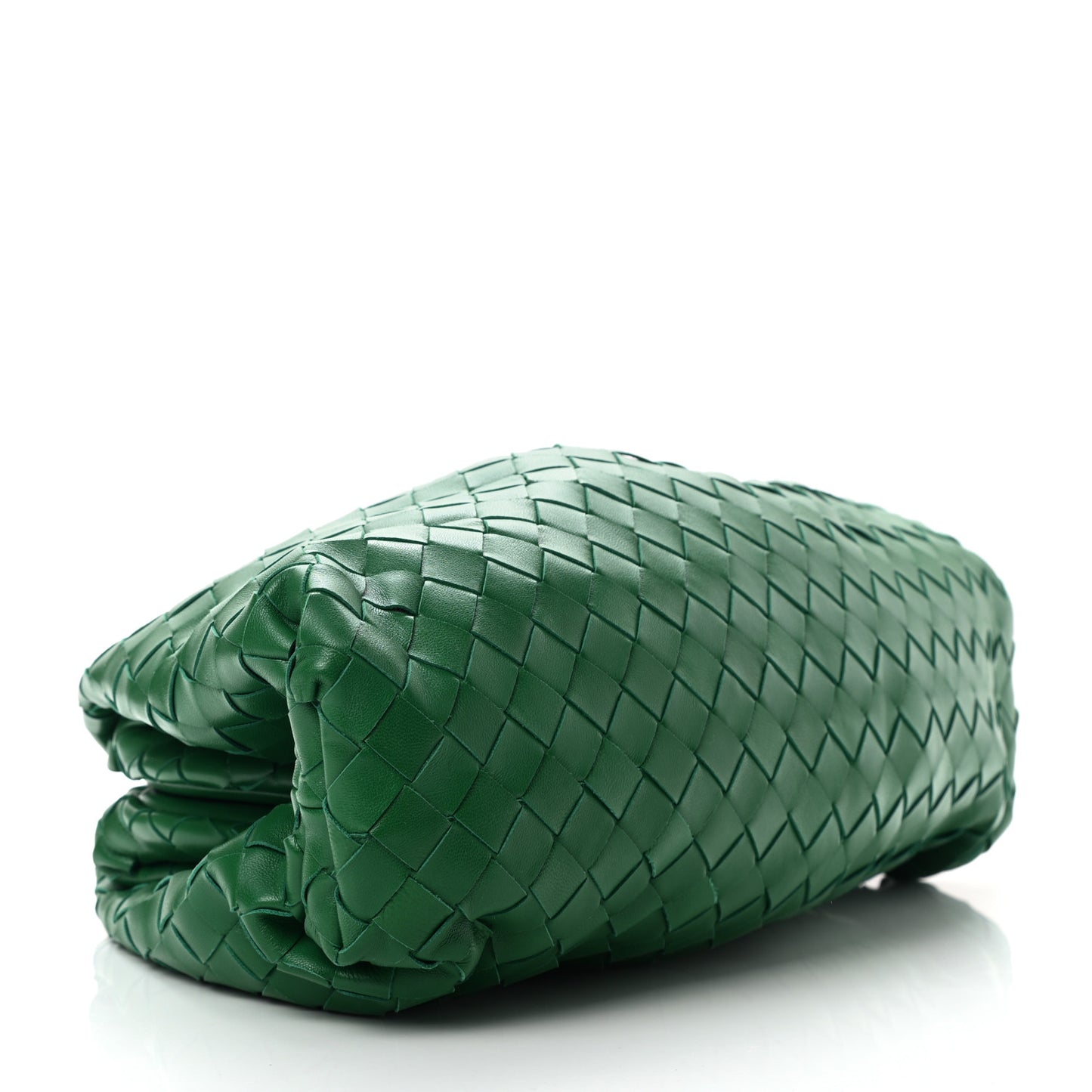 Nappa Maxi Intrecciato The Pouch Oversized Clutch Racing Green