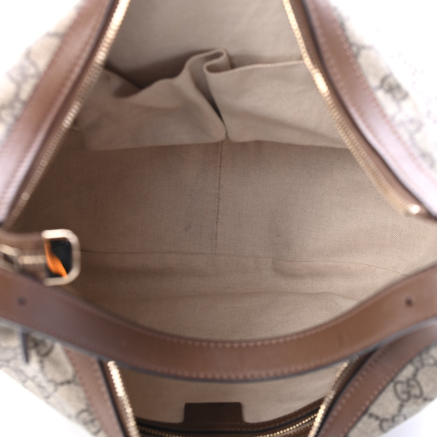 Gucci GG Supreme Monogram Margaux Calfskin Medium Nice Hobo Beige Ebony Acero 4 of 4