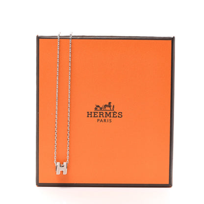 Hermes Palladium Mini Pop H Pendant Necklace Marron Glace 5 of 5