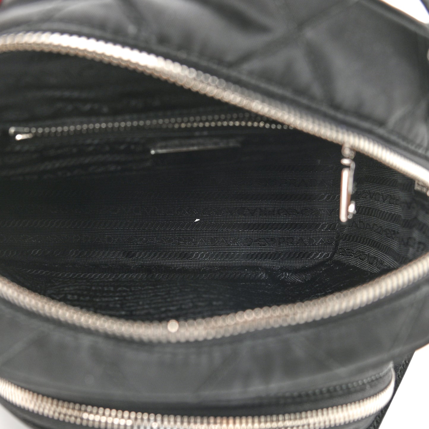 Nylon Tessuto Impuntu Quilted Backpack Black