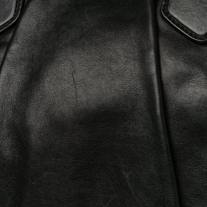 Prada Soft Calf Pleated Tote Black 17 of 21
