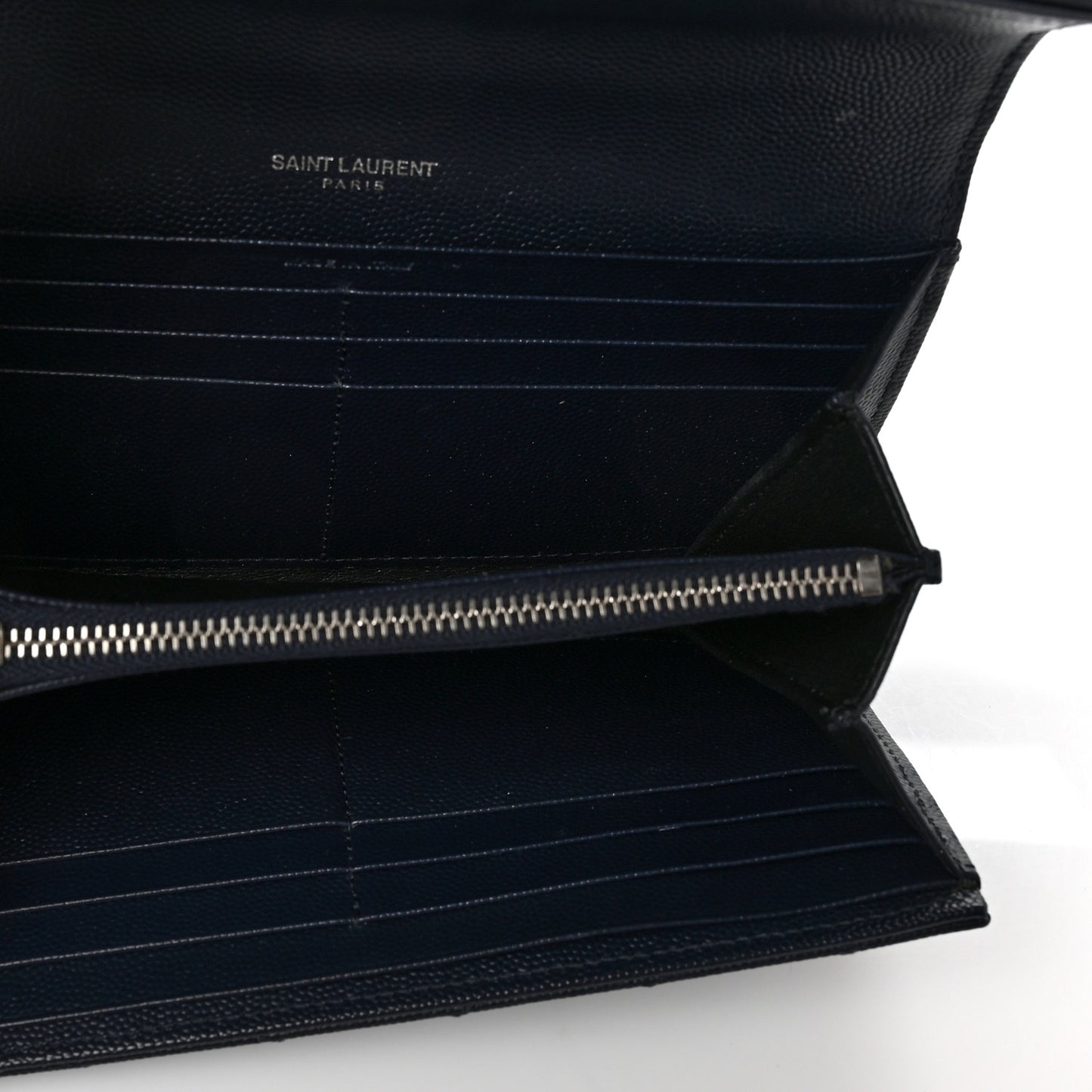 Grain De Poudre Matelasse Chevron Monogram Flap Wallet Black