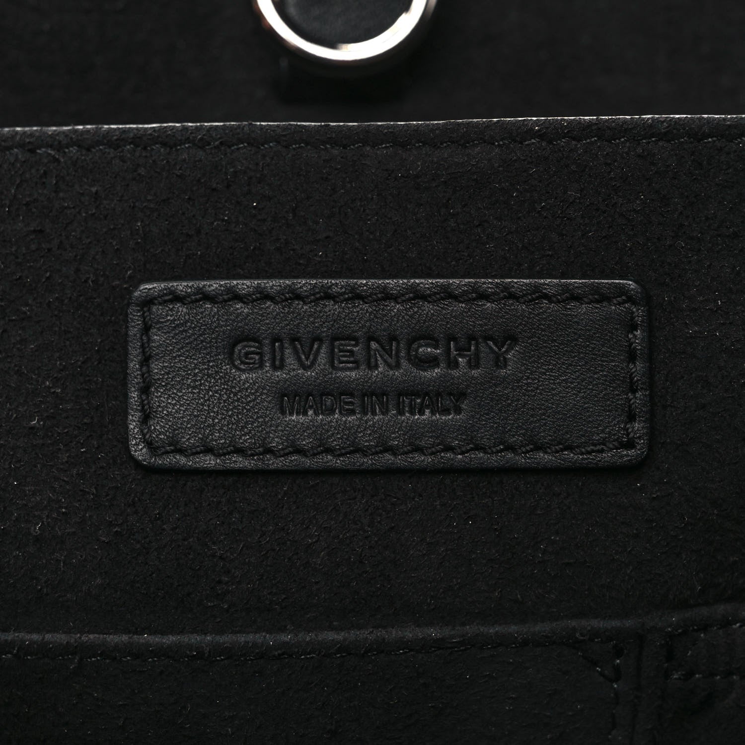 Givenchy Calfskin Crocodile Embossed Medium Shark Lock Satchel Black 6 of 11