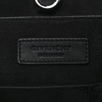 Givenchy Calfskin Crocodile Embossed Medium Shark Lock Satchel Black 6 of 11