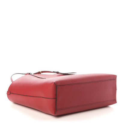 Burberry Haymarket Check Small Reversible Tote Poppy Red 5 of 13
