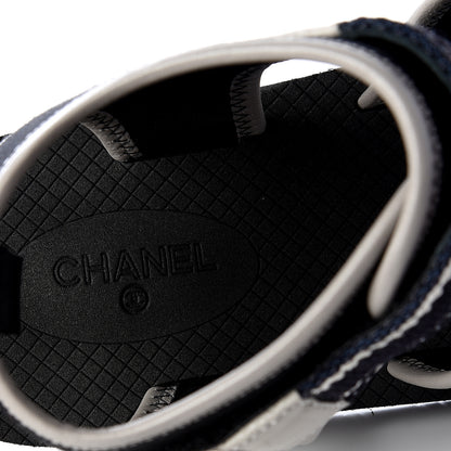 Chanel Lambskin Jersey Coco Sandals 38 Black 10 of 11