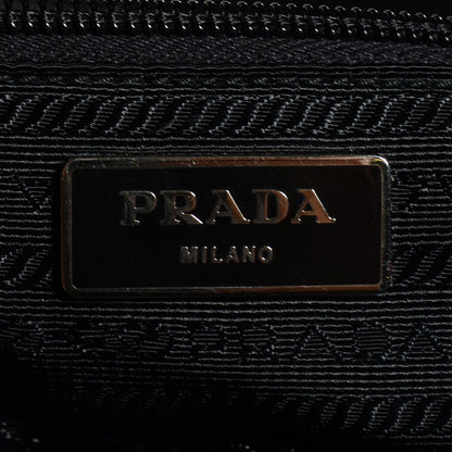 Prada Tessuto Nylon Saffiano Messenger Satchel Black 6 of 8
