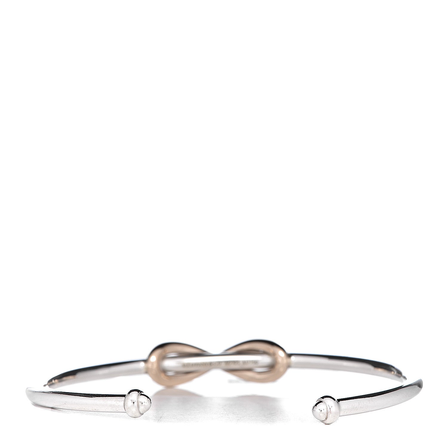 Tiffany Sterling Silver 18K Rose Gold Infinity Cuff Bracelet 3 of 5