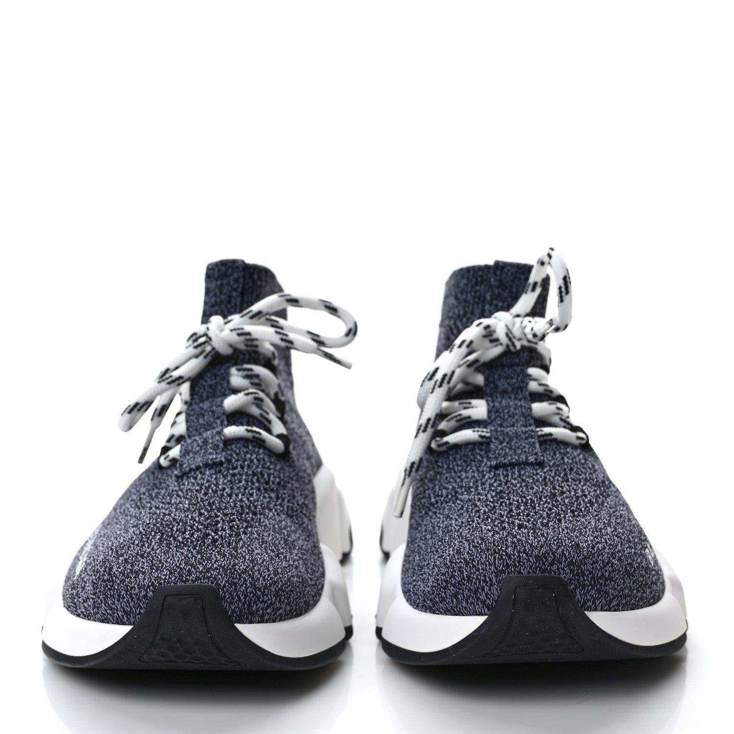 Balenciaga Chine Knit Bi-Color Sole Womens Speed Lace Up Sneakers 37 2 of 8