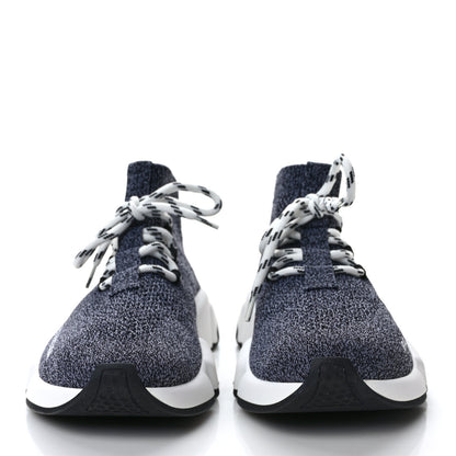 Balenciaga Chine Knit Bi-Color Sole Womens Speed Lace Up Sneakers 37 2 of 8