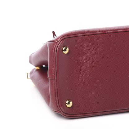 Prada Saffiano Medium Galleria Double Zip Tote Cherry 7 of 10