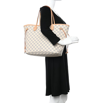 Louis Vuitton Damier Azur Neo Neverfull MM Rose Ballerine 2 of 14
