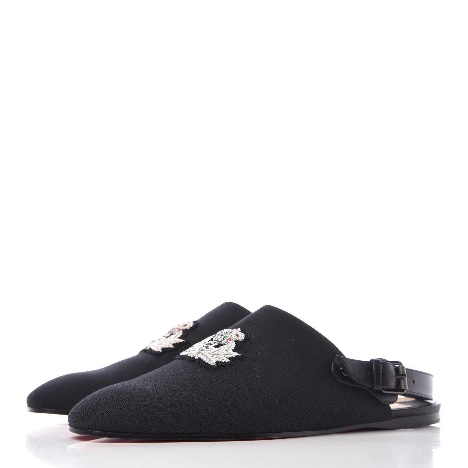 Christian Louboutin Oleana Canvas Mens Oliveira Flats 40.5 Black 3 of 7