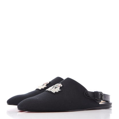 Christian Louboutin Oleana Canvas Mens Oliveira Flats 40.5 Black 3 of 7