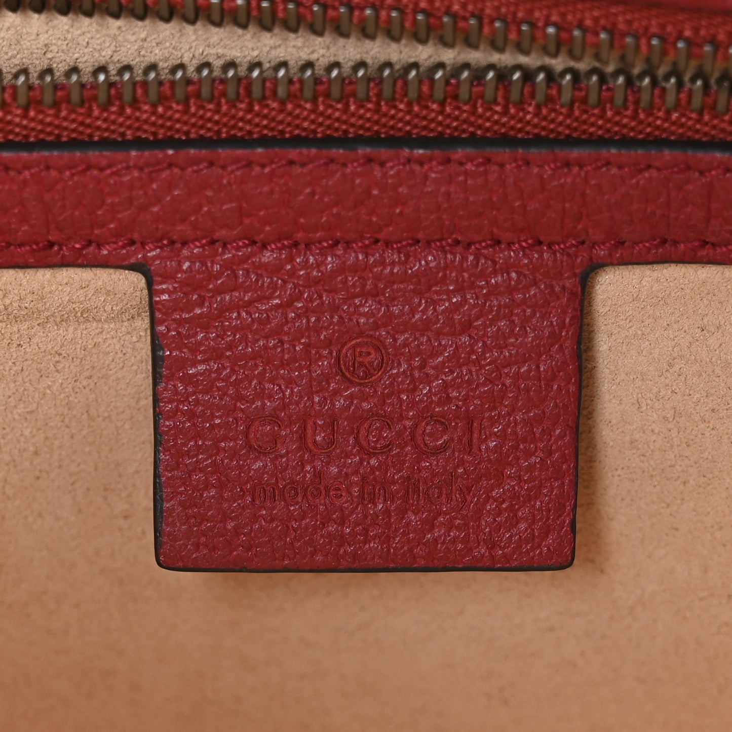 GG Supreme Monogram Small Queen Margaret Top Handle Bag Red