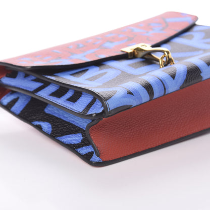 Burberry Calfskin Graffiti Print Small Macken Crossbody Bag Black 9 of 10