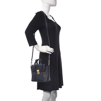 3.1 Phillip Lim 3.1 Textured Calfskin Mini Pashli Satchel Ink 2 of 10