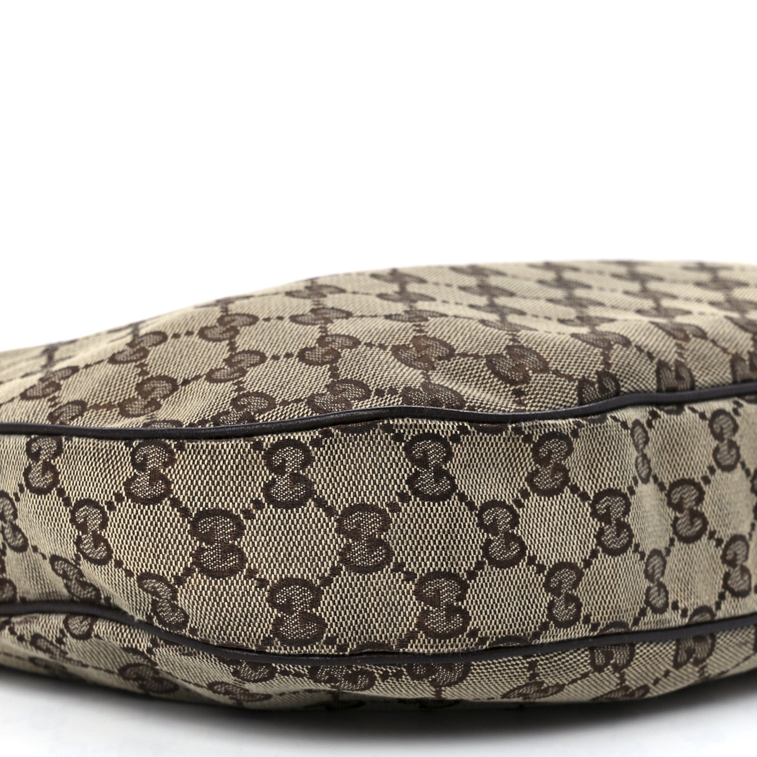Gucci Monogram Medium Half Moon Hobo Dark Brown 11 of 12