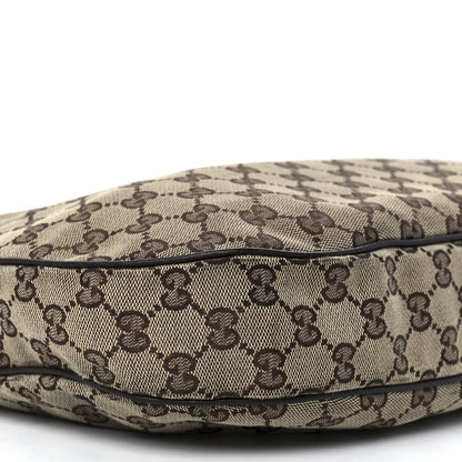 Gucci Monogram Medium Half Moon Hobo Dark Brown 11 of 12