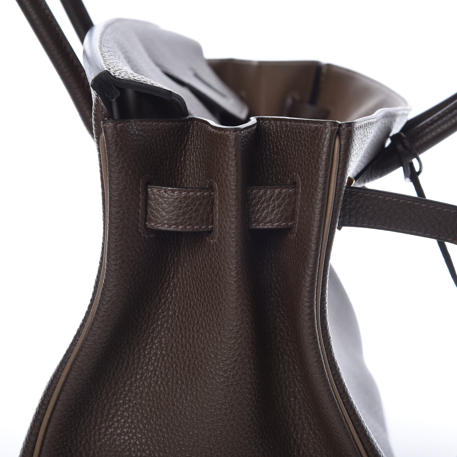 Hermes Togo Horseshoe Birkin 35 Chocolate Etoupe 16 of 35