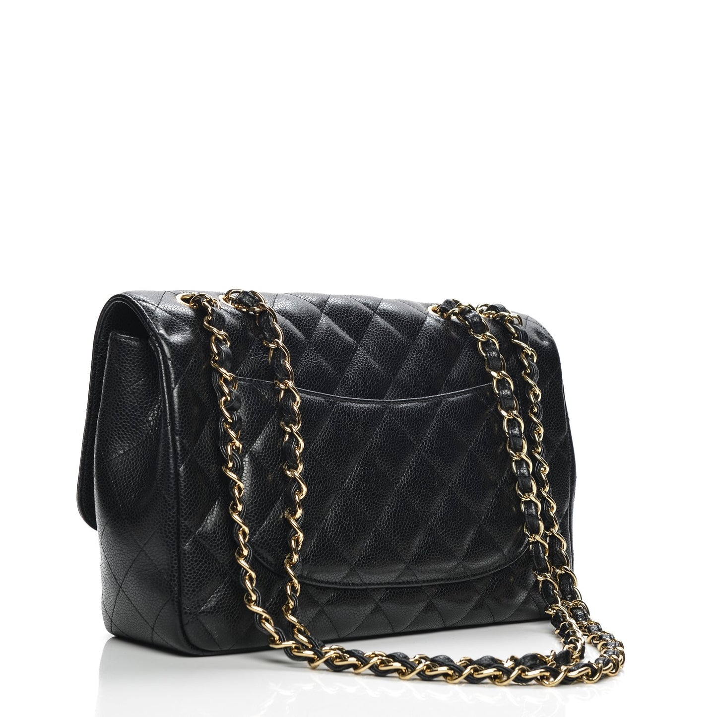 Caviar Quilted Jumbo Single Flap Black