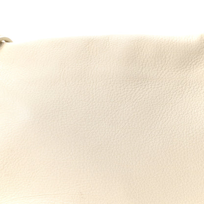 The Row Grained Calfskin Bourse Clutch Ivory 7 of 9