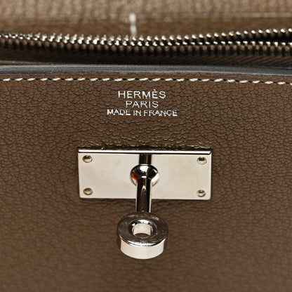 Hermes Chevre Mysore Kelly To Go Wallet Etoupe 6 of 9