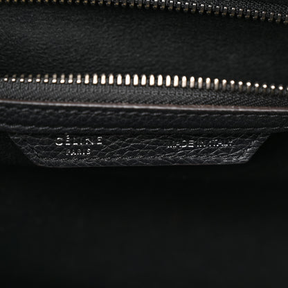 Celine Drummed Calfskin Mini Luggage Black 6 of 13