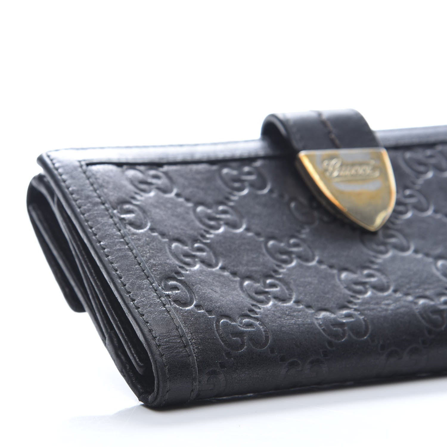 Gucci Guccissima Signoria Continental Wallet Black 6 of 10