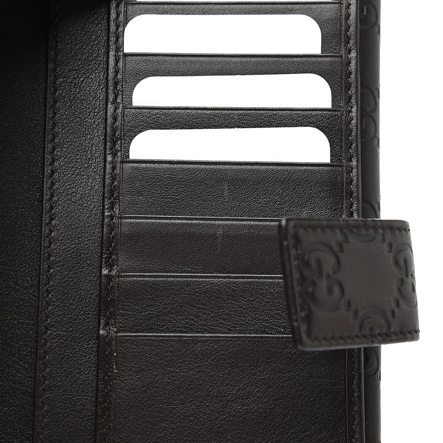 Guccissima Eclipse Continental Flap Wallet Dark Brown